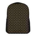 Black And Beige Orthodox Pattern Print Casual Backpack