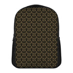 Black And Beige Orthodox Pattern Print Casual Backpack