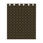 Black And Beige Orthodox Pattern Print Curtain