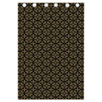 Black And Beige Orthodox Pattern Print Curtain