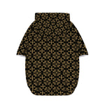 Black And Beige Orthodox Pattern Print Dog Zip Up Hoodie