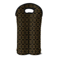 Black And Beige Orthodox Pattern Print Double Neoprene Wine Tote