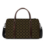 Black And Beige Orthodox Pattern Print Duffle Bag