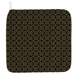 Black And Beige Orthodox Pattern Print Hand Towel