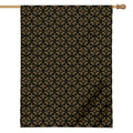 Black And Beige Orthodox Pattern Print House Flag