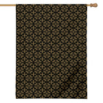 Black And Beige Orthodox Pattern Print House Flag