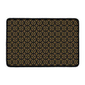 Black And Beige Orthodox Pattern Print Kitchen Mat