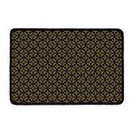 Black And Beige Orthodox Pattern Print Kitchen Mat