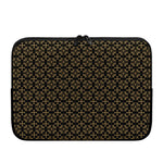 Black And Beige Orthodox Pattern Print Laptop Sleeve