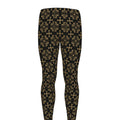 Black And Beige Orthodox Pattern Print Men's Leggings