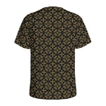 Black And Beige Orthodox Pattern Print Men's Sports T-Shirt