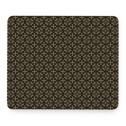 Black And Beige Orthodox Pattern Print Mouse Pad