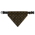 Black And Beige Orthodox Pattern Print Over The Collar Dog Bandana