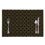 Black And Beige Orthodox Pattern Print Placemat