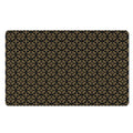 Black And Beige Orthodox Pattern Print Polyester Doormat