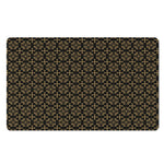 Black And Beige Orthodox Pattern Print Polyester Doormat