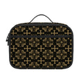 Black And Beige Orthodox Pattern Print Portable Lunch Bag