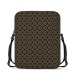 Black And Beige Orthodox Pattern Print Rectangular Crossbody Bag