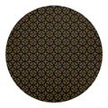 Black And Beige Orthodox Pattern Print Round Blanket