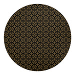 Black And Beige Orthodox Pattern Print Round Blanket