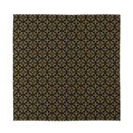 Black And Beige Orthodox Pattern Print Silk Bandana