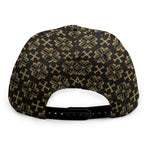 Black And Beige Orthodox Pattern Print Snapback Cap