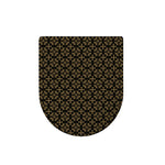 Black And Beige Orthodox Pattern Print Toilet Lid Cover