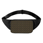 Black And Beige Orthodox Pattern Print Waist Bag