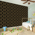 Black And Beige Orthodox Pattern Print Wall Sticker