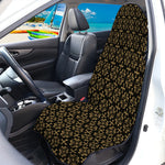 Black And Beige Orthodox Pattern Print Waterproof Car Seat Cover