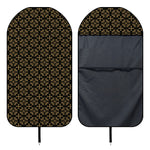 Black And Beige Orthodox Pattern Print Waterproof Car Seat Cover
