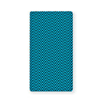Black And Blue Chevron Pattern Print Baby Crib Sheet
