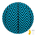 Black And Blue Chevron Pattern Print Basketball