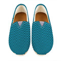 Black And Blue Chevron Pattern Print Casual Shoes