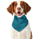 Black And Blue Chevron Pattern Print Dog Bandana