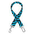 Black And Blue Chevron Pattern Print Dog Seat Belt