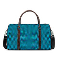 Black And Blue Chevron Pattern Print Duffel Bag