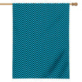 Black And Blue Chevron Pattern Print House Flag