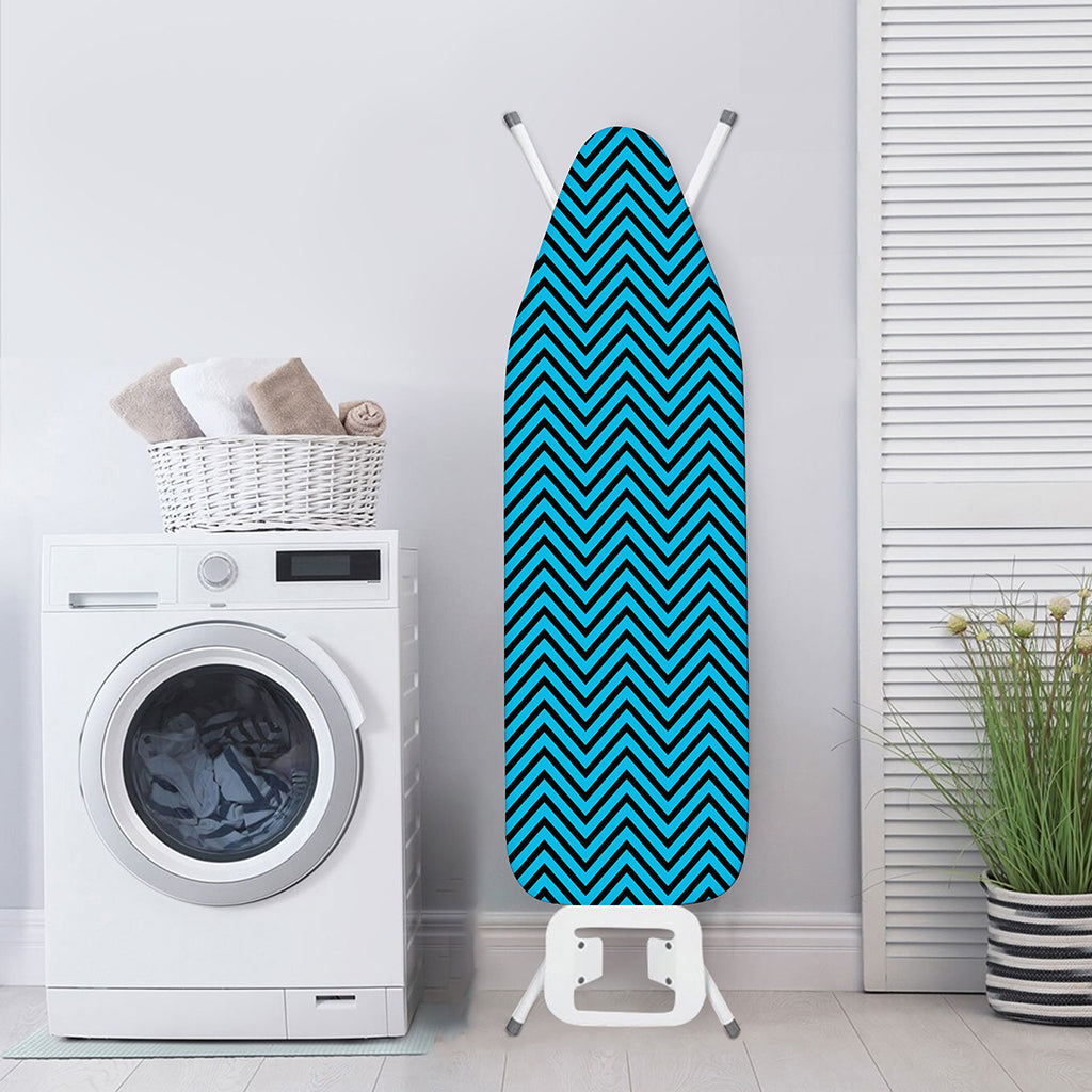 Black And Blue Chevron Pattern Print Ironing Board Cover