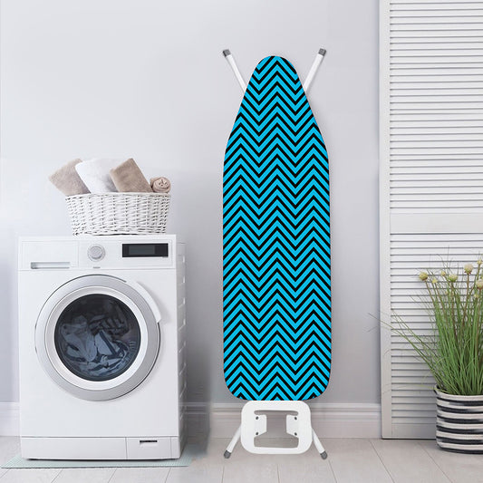 Black And Blue Chevron Pattern Print Ironing Board Cover
