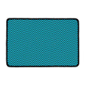 Black And Blue Chevron Pattern Print Kitchen Mat
