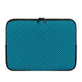 Black And Blue Chevron Pattern Print Laptop Sleeve