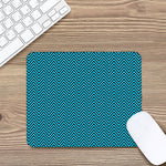 Black And Blue Chevron Pattern Print Mouse Pad