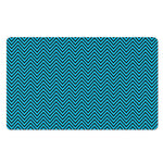 Black And Blue Chevron Pattern Print Polyester Doormat