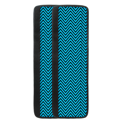 Black And Blue Chevron Pattern Print Refrigerator Handle Covers