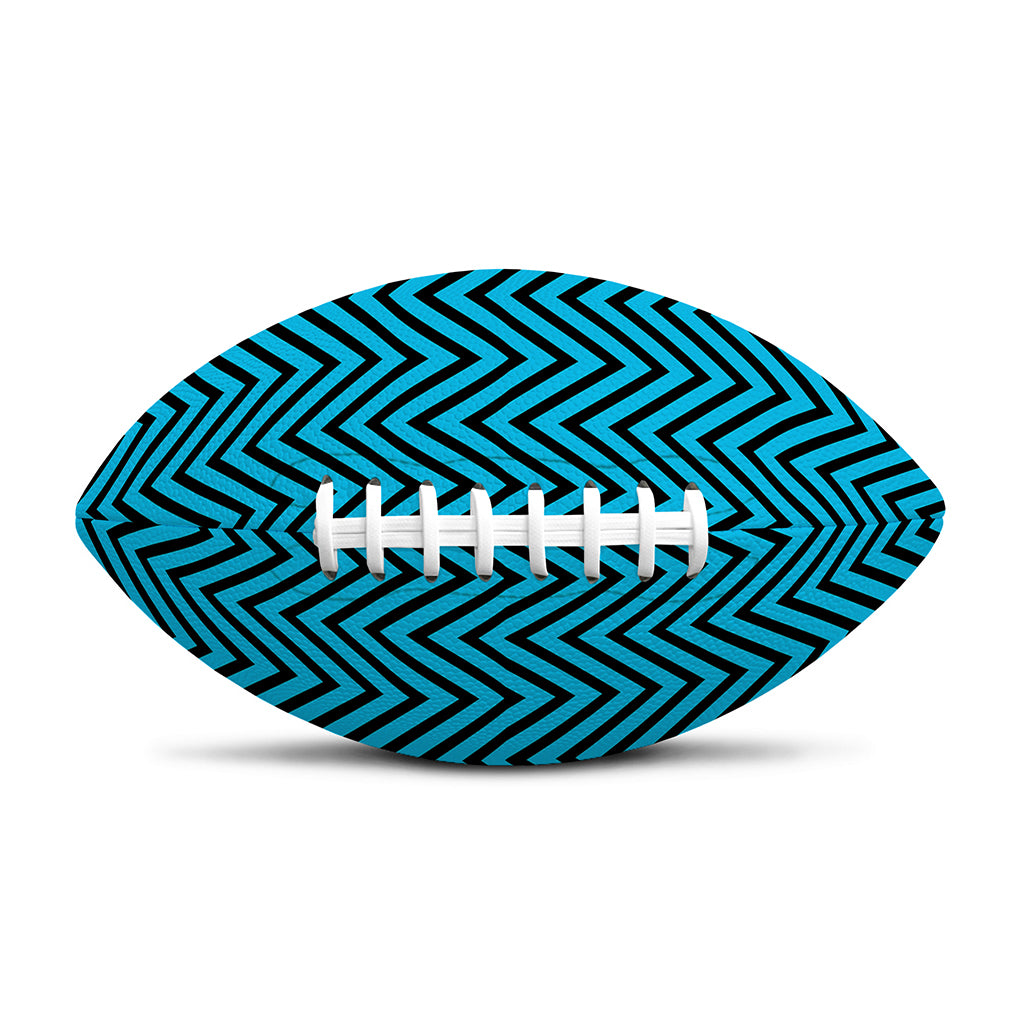 Black And Blue Chevron Pattern Print Rugby Ball