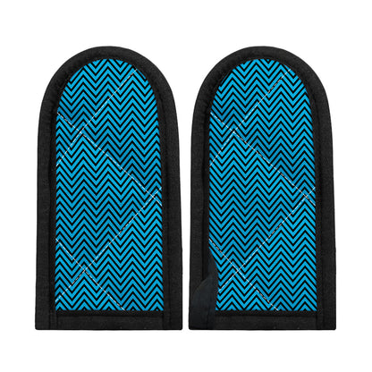 Black And Blue Chevron Pattern Print Skillet Handle Cover