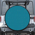 Black And Blue Chevron Pattern Print Tire Cover