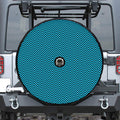 Black And Blue Chevron Pattern Print Tire Cover With Camera Hole