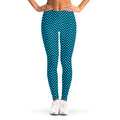 Black And Blue Chevron Pattern Print Women's Leggings